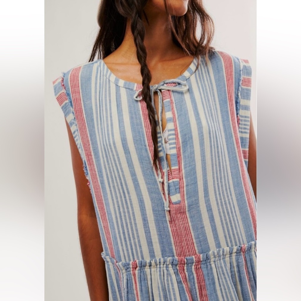 FREE PEOPLE WE THE FREE SURF STRIPE MAXI TOP - Picture 4 of 9